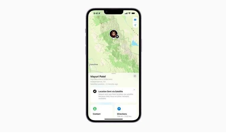 曲麻莱苹果14维修分享iPhone14系列中 FindMy功能通过卫星分享位置方法教程 